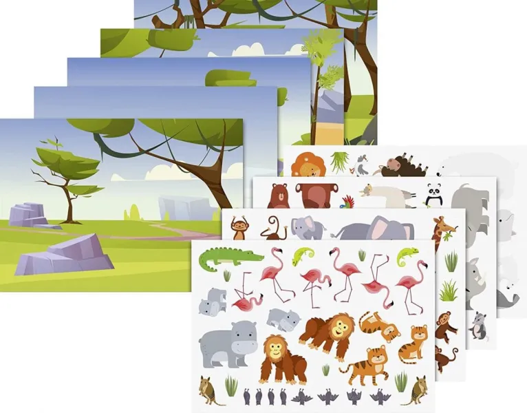 Αυτοκόλλητα & heyda κάρτες rub on stickers zoo 5+ - Heyda