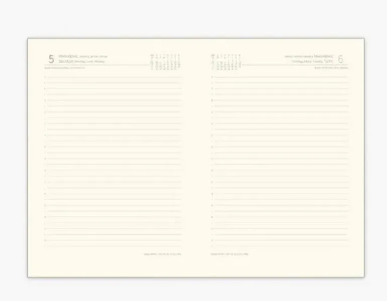 Ημερολόγιο ημερήσιο adbook 2026 slow life 17x25cm grey - Adbook