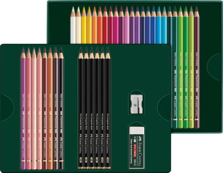 σετ faber castell 32 polychromos + 6 pitt graphite matt - Faber castell