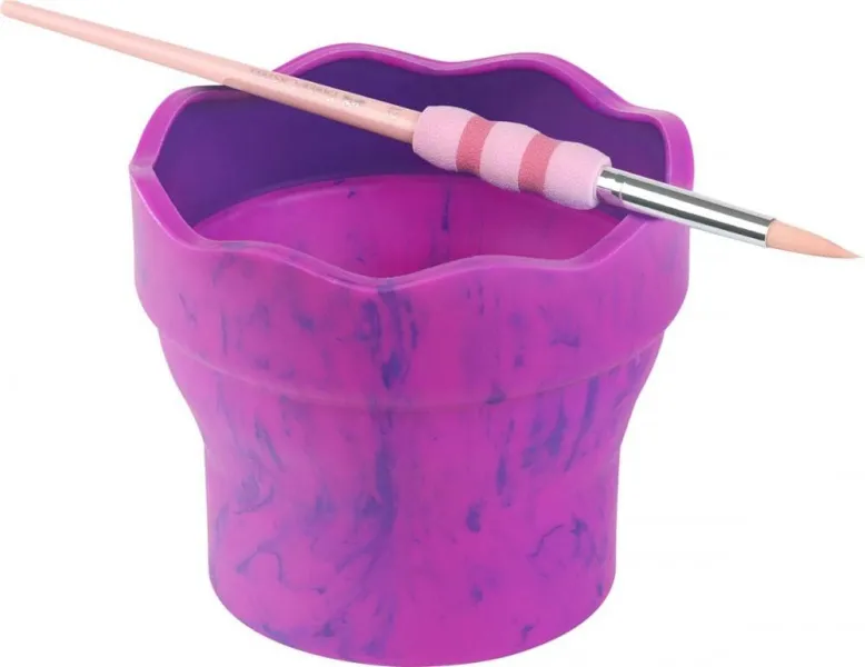 Δοχείο πινέλων faber castell click & go ροζ - Faber castell
