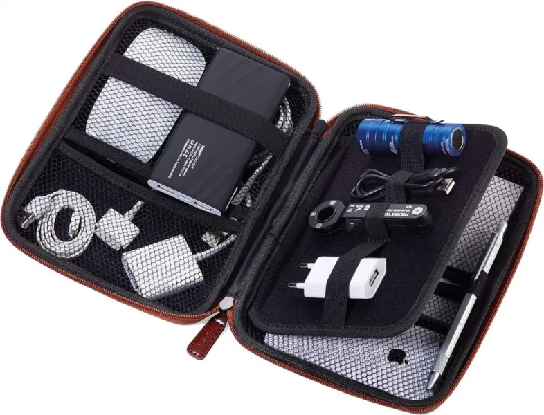Θήκη ταξιδίου troika organiser travel case καφέ - Troika