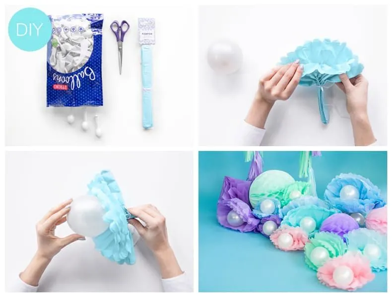 Pom pom χάρτινο 25cm light lilac - Deco