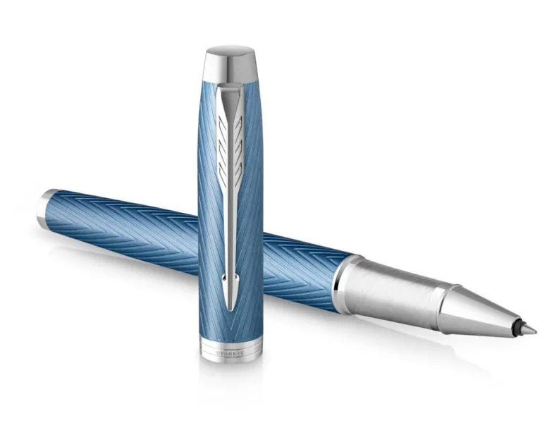 στυλό parker i.m premium blue grey ct rollerball με δώρο σημειωματάριο - Parker