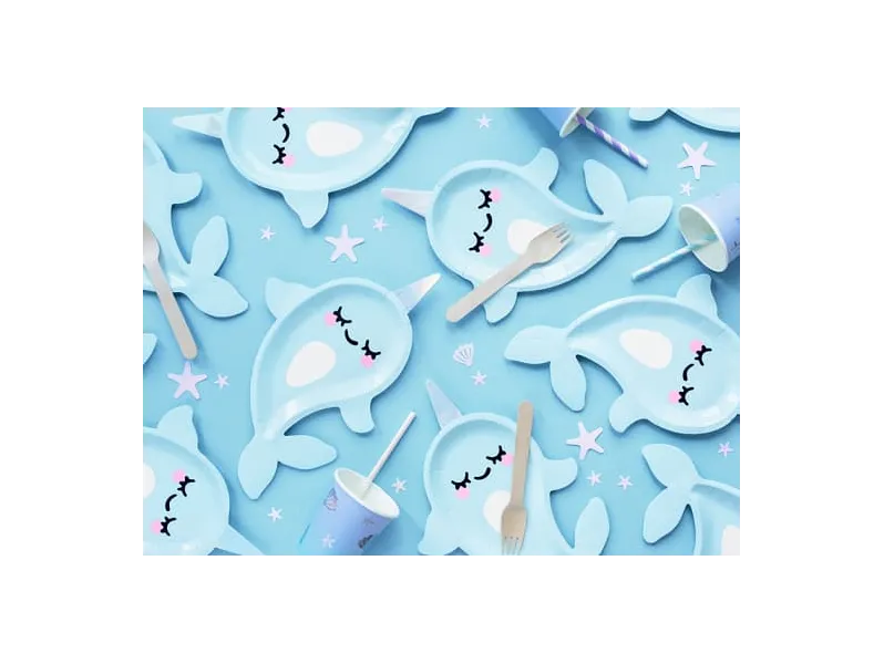 πιάτα χάρτινα narwal 18.5x29cm - Partydeco