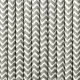 Καλαμάκια χάρτινα chevron silver 10 τεμάχια 19.5cm - Deco