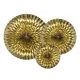 χάρτινες ροζέτες - decorative rosettes metallic gold - Deco