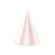 Party hats stripped pink 17cm - Deco
