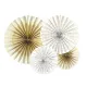 ροζέτες χάρτινες - decorative rosettes white & gold - Deco