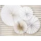 ροζέτες χάρτινες - decorative rosettes white & gold - Deco