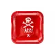 πιάτα χάρτινα red pirate 20x20cm 6 τεμάχια - Partydeco