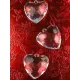 Κρυσταλάκια crystal pendants hearts 45x45mm 5 τεμάχια - Deco