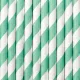 χάρτινα καλαμάκια dark mint 19.5cm - Deco