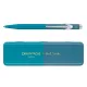 στυλό caran d'ache 849 by paul smith medium cyan/steel μεταλλικό κουτί δώρου - Caran d'ache