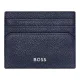 Καρτοθήκη δερμάτινη hugo boss classic grained navy - Hugo boss