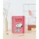 τετράδιο σπιράλ με λάστιχο erik snoopy love yourself α5 15x21cm με γραμμές - Erik