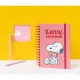 τετράδιο σπιράλ με λάστιχο erik snoopy love yourself α5 15x21cm με γραμμές - Erik