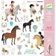 Αυτοκόλλητο djeco horses 160 τεμάχια dj08881 4+ - Djeco