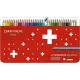 Ξυλομπογιές υδατοδιαλυτές caran d'ache swisscolor μεταλλικό κουτί 40 χρώματα - Caran d'ache