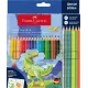 Ξυλομπογιές faber castell dinosaur colour grip 18+6 - Faber castell