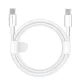 Καλώδιο φόρτισης techsuit data cable type-c to type-c, fast charging, 60w, 480mbps, aluminum alloy, 1m - white - Techsuit