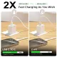 Καλώδιο φόρτισης techsuit data cable type-c to type-c, fast charging, 60w, 480mbps, aluminum alloy, 1m - white - Techsuit