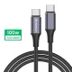 Καλώδιο φόρτισης techsuit  data cable type-c to type-c, super fast charging, pd100w, 480mbps black 1m - Techsuit
