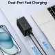 φορτιστής baseus wall fast charger simultaneous gan6 pro 2x usb, 2x type-c, 65w, cable type-c, 100w, 20v, 5a, 1m black - Baseus