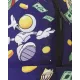 τσάντα πλάτης σχολική space junk - space money coins backpack - Space junk