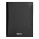 πορτοφόλι δερμάτινο hugo boss vertical flap classic grained black - Hugo boss
