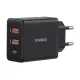 φορτιστής baseus με θύρα gan 2x usb, type-c fast charging 30w - black - Baseus