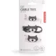πιάστρα καλωδίων cat cable ties 3 τεμάχια kikkerland - Kikkerland