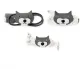 πιάστρα καλωδίων cat cable ties 3 τεμάχια kikkerland - Kikkerland
