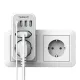 πολύπριζο - φορτιστής tessan 2 θέσεων με 4 θύρες usb - Tessan