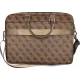 τσάντα guess - computer bag 4g big logo 15" luxurious saffiano leather detachable strap brown - Guess