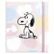 σημειωματάριο premium paper snoopy σκληρό εξώφυλλο με λάστιχο 17x21cm pastel dots - Premium paper