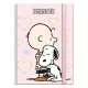 σημειωματάριο premium paper snoopy σκληρό εξώφυλλο με λάστιχο 10.5x14.5cm hearts - Premium paper