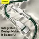 Καλώδιο baseus data cable cafule series metal type-c to type-c super fast charge 100w 2m green - Baseus