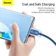 Καλώδιο baseus data cable crystal shine usb to type-c 100w super fast charging nylon braided 1.2m blue - Baseus