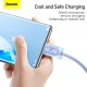 Καλώδιο baseus data cable crystal shine usb to type-c 100w super fast charging nylon braided 1.2m purple - Baseus