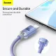 Καλώδιο baseus data cable crystal shine usb to type-c 100w super fast charging nylon braided 1.2m purple - Baseus
