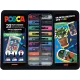 σετ μαρκαδόρων uni posca pop colours σε μεταλλική κασετίνα 20 τεμαχίων - Uniball
