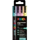 σετ μαρκαδόρων uni posca soft colours pc-3m 1.3mm 4 τεμαχίων - Uniball