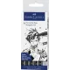 Μαρκαδόροι faber castell pitt artist σετ manga 6 μαρκαδόρων μαύρο+1 γκρι - Faber castell