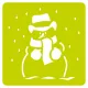 στενσιλ 15x15cm xmas 1 6 τεμάχια - 