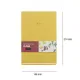 σημειωματάριο miquelrius α5 80gr 80 φύλλα ριγέ botanical flora mustard - Miquelrius