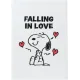 τετράδιο με υφή βελούδου erik α5 96 φύλλα snoopy falling in love - Erik