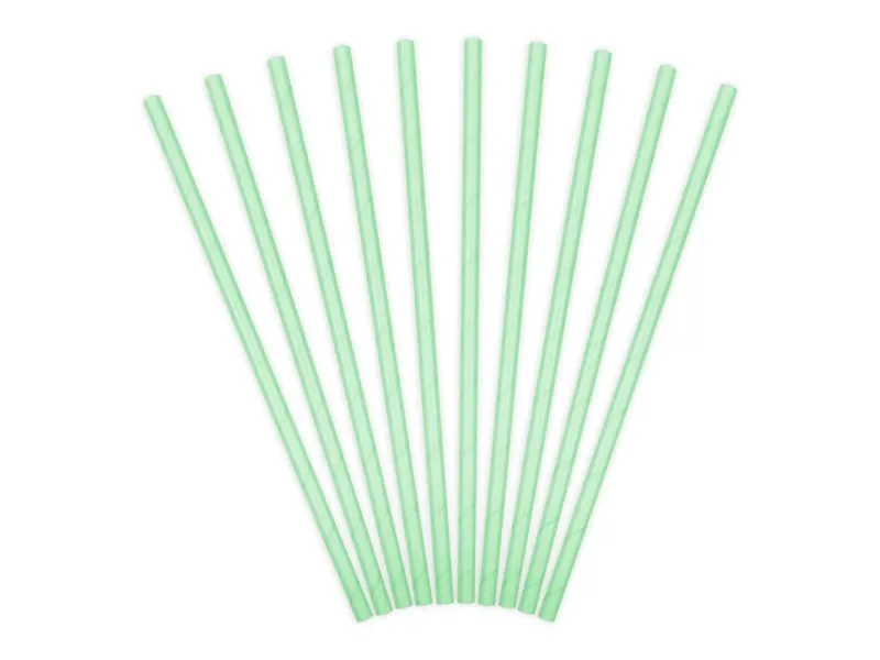 Καλαμάκια χάρτινα dark mint 19.5cm - Deco