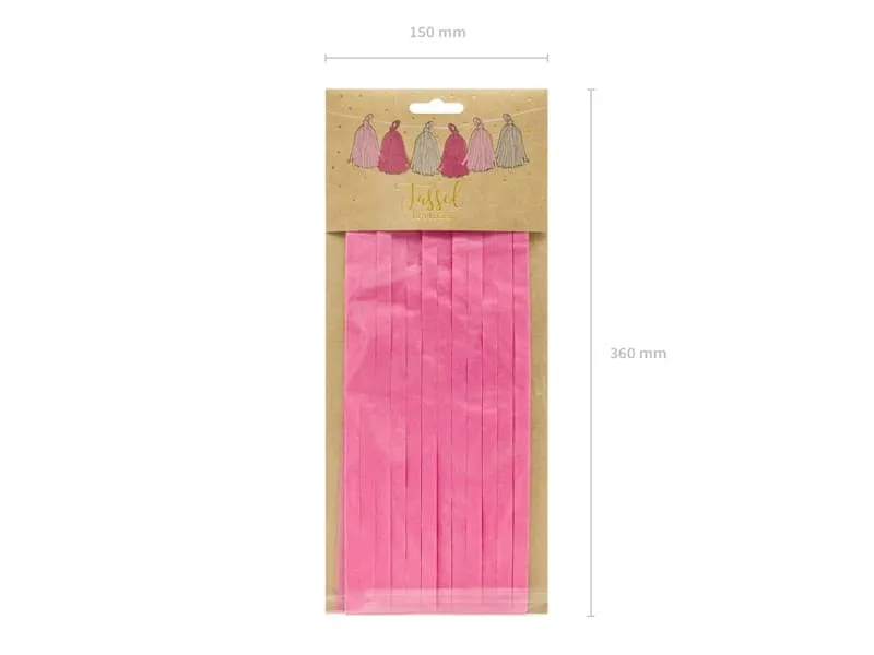 Γιρλάντα με χάρτινες φούντες tassel paper garland diy pink mix - Deco
