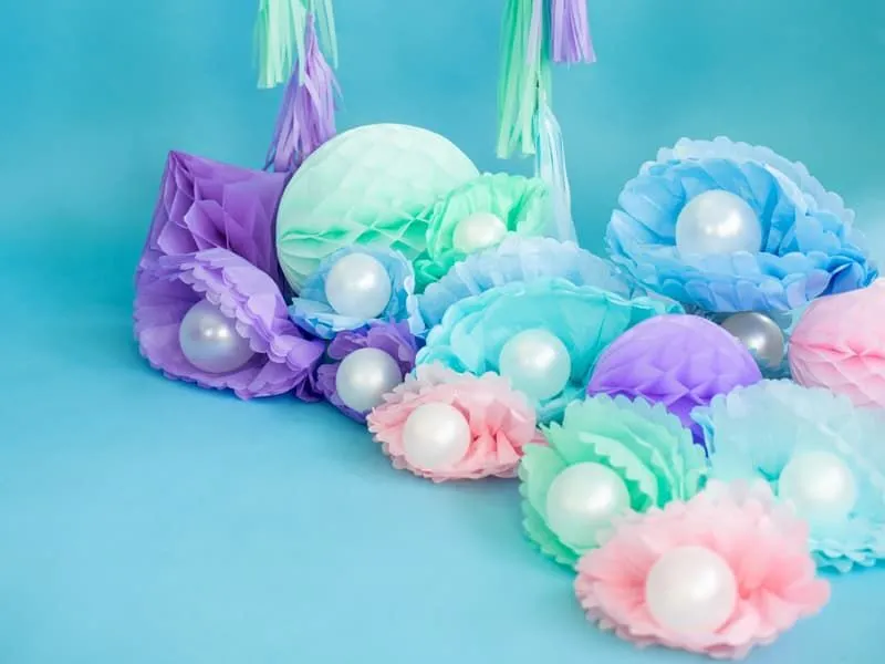 Pom pom χάρτινο 25cm light lilac - Deco