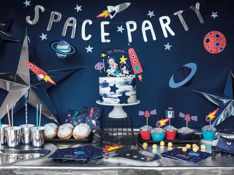πιάτα χάρτινα space party 21.5x29.5 cm 6 τεμάχια - Deco